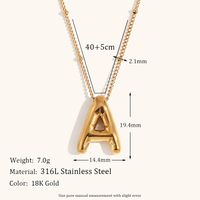 Ig Style Simple Style Letter Stainless Steel Plating 18k Gold Plated Pendant Necklace main image 2