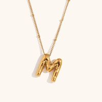 Ig Style Simple Style Letter Stainless Steel Plating 18k Gold Plated Pendant Necklace sku image 1