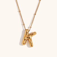 Ig Style Simple Style Letter Stainless Steel Plating 18k Gold Plated Pendant Necklace sku image 3