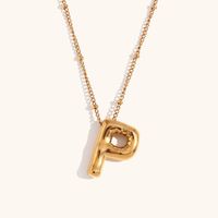 Ig Style Simple Style Letter Stainless Steel Plating 18k Gold Plated Pendant Necklace sku image 21