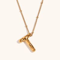 Ig Style Simple Style Letter Stainless Steel Plating 18k Gold Plated Pendant Necklace sku image 25
