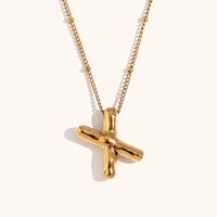 Ig Style Simple Style Letter Stainless Steel Plating 18k Gold Plated Pendant Necklace sku image 16