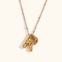Ig Style Simple Style Letter Stainless Steel Plating 18k Gold Plated Pendant Necklace sku image 18