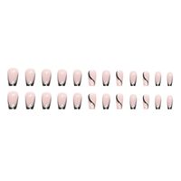French Style Sweet Color Block Plastic Nail Patches 1 Set main image 2