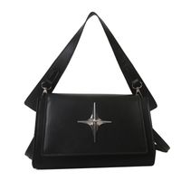 Women's Pu Leather Star Streetwear Square Magnetic Buckle Shoulder Bag Crossbody Bag sku image 4