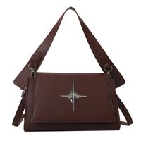Women's Pu Leather Star Streetwear Square Magnetic Buckle Shoulder Bag Crossbody Bag sku image 5