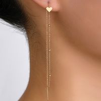 A Pair Of New Ins Fashion Jewelry S Shape Design Simple Tassel Earrings sku image 6