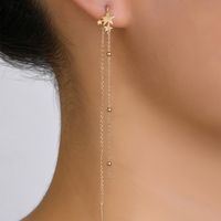 A Pair Of New Ins Fashion Jewelry S Shape Design Simple Tassel Earrings sku image 7