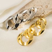 1 Pair Modern Style Simple Style Solid Color Copper Ear Studs main image 4