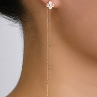 A Pair Of New Ins Fashion Jewelry S Shape Design Simple Tassel Earrings sku image 9