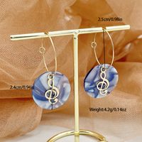 1 Pair Vacation Simple Style Leaf Flower Plating Inlay 304 Stainless Steel Arylic Acrylic Gold Plated Drop Earrings sku image 5