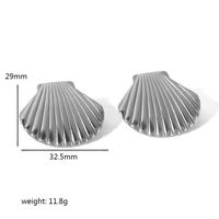 1 Pair Retro Lady Shell Plating 304 Stainless Steel Ear Studs sku image 1