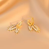 1 Pair Glam Luxurious Grain Plating Inlay Copper Alloy Zircon 18k Gold Plated Drop Earrings main image 4