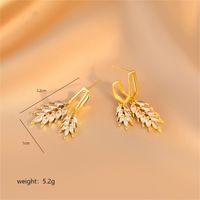 1 Pair Glam Luxurious Grain Plating Inlay Copper Alloy Zircon 18k Gold Plated Drop Earrings sku image 1