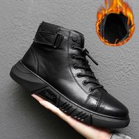 Men's Casual Solid Color Round Toe Classic Boots sku image 7