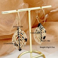 1 Pair Vacation Simple Style Leaf Flower Plating Inlay 304 Stainless Steel Arylic Acrylic Gold Plated Drop Earrings sku image 4