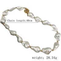 Einfacher Stil Runden Künstliche Perle Harz Halskette In Masse sku image 1