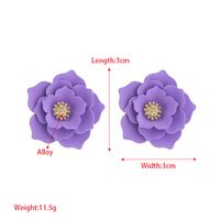 1 Pair Sweet Flower Alloy Earrings main image 2