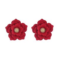 1 Pair Sweet Flower Alloy Earrings sku image 1