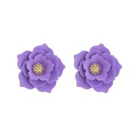 1 Pair Sweet Flower Alloy Earrings sku image 2
