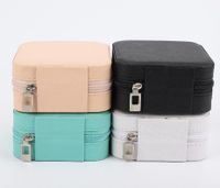 Casual Solid Color Velvet Pu Leather Jewelry Boxes main image 2