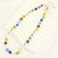 Vintage Style Eye Plastic Resin Freshwater Pearl Beaded Plating 18k Gold Plated Women's Necklace main image 4