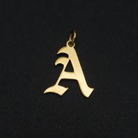 Simple Style Letter Stainless Steel Polishing Plating 18k Gold Plated Jewelry Accessories main image 3