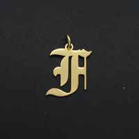 Simple Style Letter Stainless Steel Polishing Plating 18k Gold Plated Jewelry Accessories sku image 6
