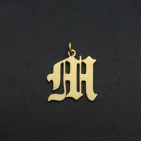 Simple Style Letter Stainless Steel Polishing Plating 18k Gold Plated Jewelry Accessories sku image 13