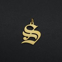 Simple Style Letter Stainless Steel Polishing Plating 18k Gold Plated Jewelry Accessories sku image 19