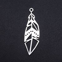 Vintage Style Christmas Tree Feather Stainless Steel Polishing Plating Jewelry Accessories main image 4