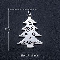 Vintage Style Christmas Tree Feather Stainless Steel Polishing Plating Jewelry Accessories sku image 4