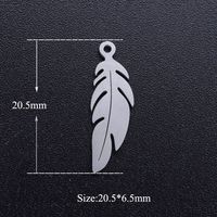 Vintage Style Christmas Tree Feather Stainless Steel Polishing Plating Jewelry Accessories sku image 2