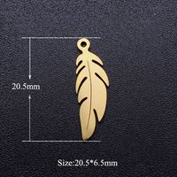 Vintage Style Christmas Tree Feather Stainless Steel Polishing Plating Jewelry Accessories sku image 8