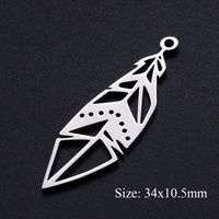 Vintage Style Christmas Tree Feather Stainless Steel Polishing Plating Jewelry Accessories sku image 7