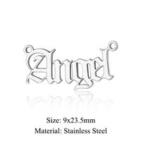 Simple Style Angel Stainless Steel Polishing Plating Gold Plated Jewelry Accessories sku image 1