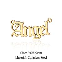 Simple Style Angel Stainless Steel Polishing Plating Gold Plated Jewelry Accessories sku image 14
