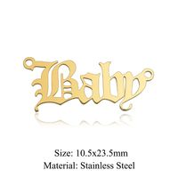 Simple Style Angel Stainless Steel Polishing Plating Gold Plated Jewelry Accessories sku image 21