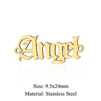 Simple Style Angel Stainless Steel Polishing Plating Gold Plated Jewelry Accessories sku image 15