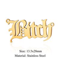 Simple Style Angel Stainless Steel Polishing Plating Gold Plated Jewelry Accessories sku image 16