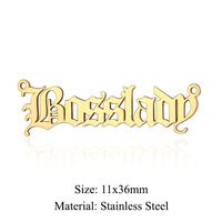 Simple Style Angel Stainless Steel Polishing Plating Gold Plated Jewelry Accessories sku image 25