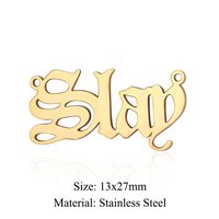Simple Style Angel Stainless Steel Polishing Plating Gold Plated Jewelry Accessories sku image 19
