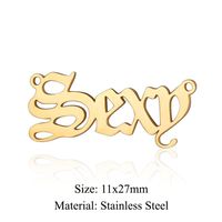 Simple Style Angel Stainless Steel Polishing Plating Gold Plated Jewelry Accessories sku image 20
