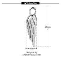 Simple Style Wings Stainless Steel Polishing Plating Gold Plated Jewelry Accessories sku image 5