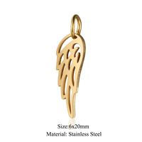 Simple Style Wings Stainless Steel Polishing Plating Gold Plated Jewelry Accessories sku image 12