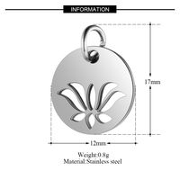 Simple Style Sun Palm Footprint Stainless Steel Polishing Plating Jewelry Accessories sku image 2