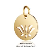 Simple Style Sun Palm Footprint Stainless Steel Polishing Plating Jewelry Accessories sku image 10