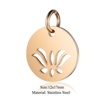Simple Style Sun Palm Footprint Stainless Steel Polishing Plating Jewelry Accessories sku image 18