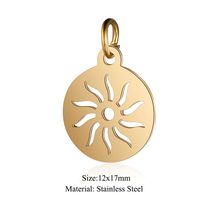 Simple Style Sun Palm Footprint Stainless Steel Polishing Plating Jewelry Accessories sku image 11