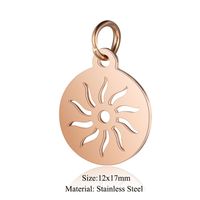 Simple Style Sun Palm Footprint Stainless Steel Polishing Plating Jewelry Accessories sku image 19